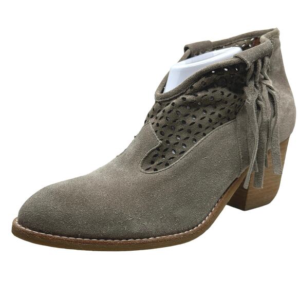 Jeffrey Campbell NWOT Suede Fringe Booties Size 11 - Picture 1 of 7